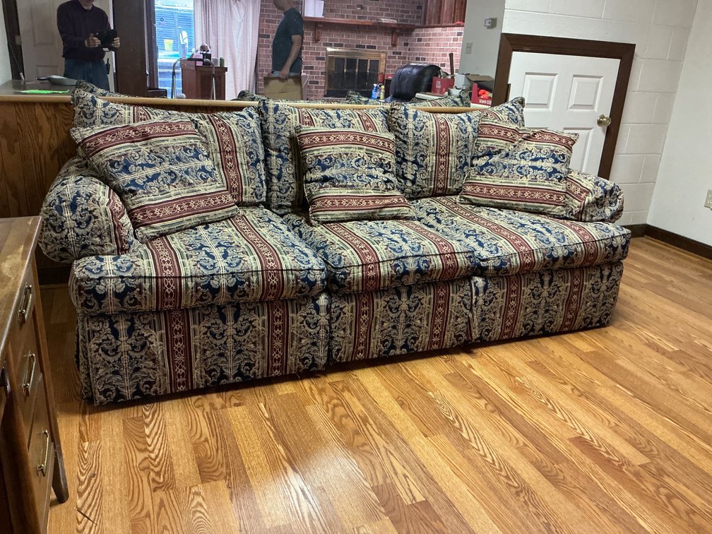 Bernhardt Sofa with Patterned Upholstery, Made in USA
