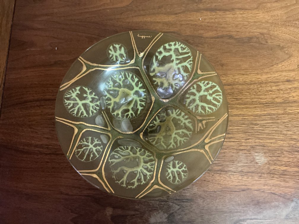 Higgins Glass Mid-Century Modern Art Glass Serving Plate