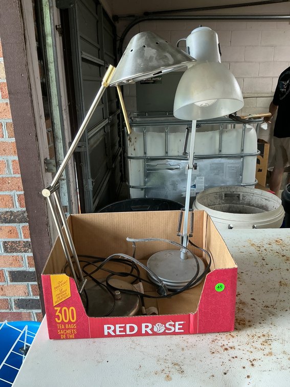 Mid-Century Modern Adjustable Desk Lamps in Aluminum and Steel