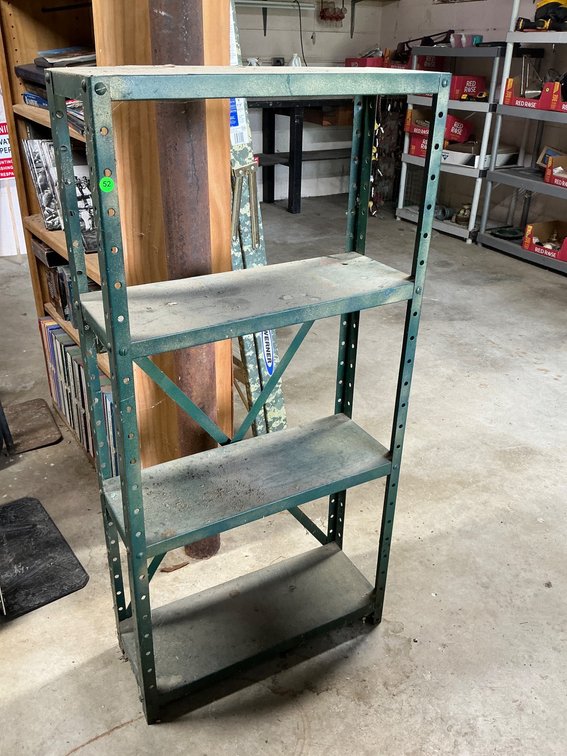 Metal Shelving Unit with Four Adjustable Shelves