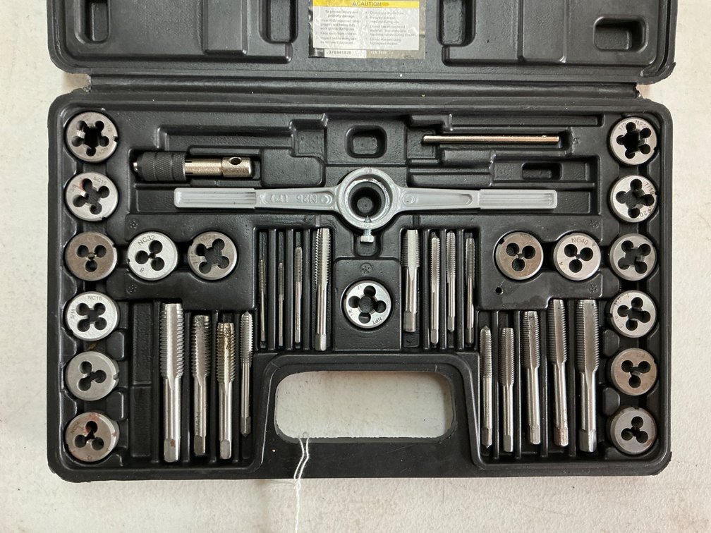  Tap and Die Set with Case for Thread-Cutting Applications