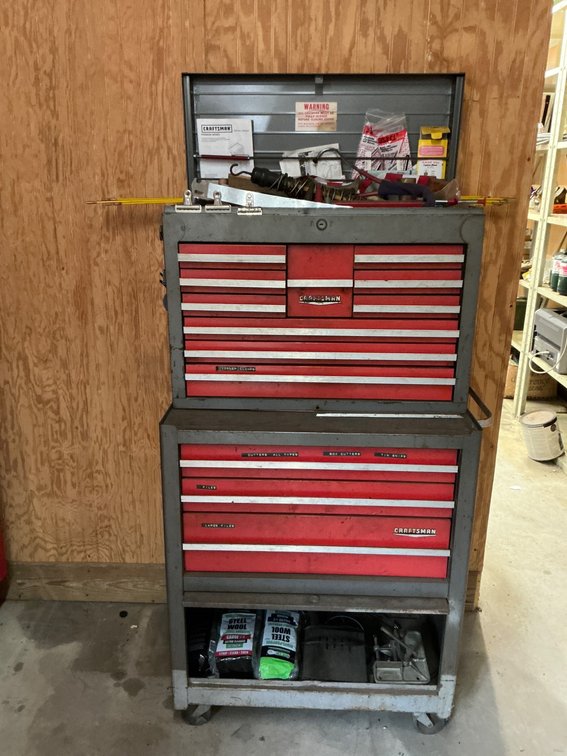 Craftsman Tool Chest With Assorted Tools and Accessories