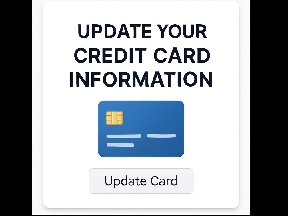 Please update your credit card information