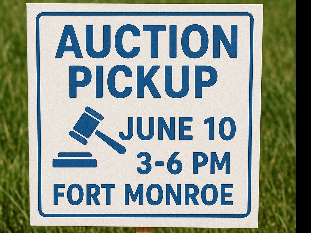 Auction Pickup June 10, 3-6 pm