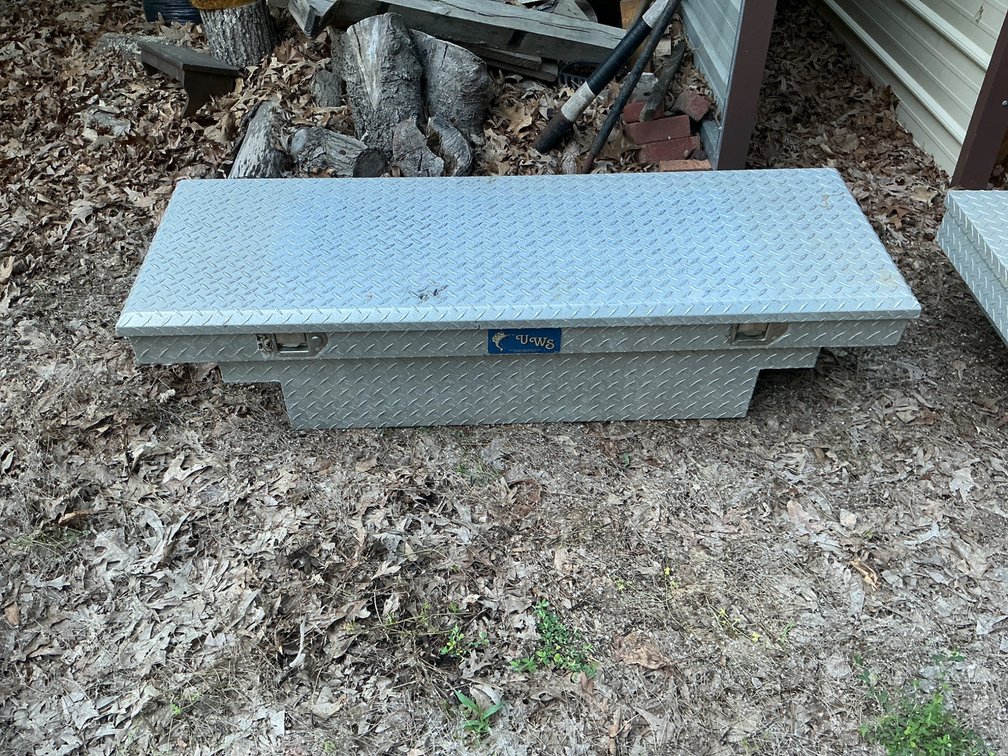 Truck Bed Locker, 60in at Top, 40in at Bottom, With Key