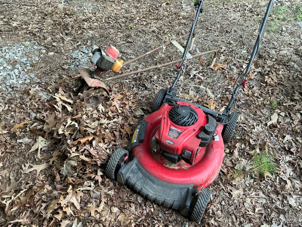 Lawn Equipment for Parts: Mower and Tiller