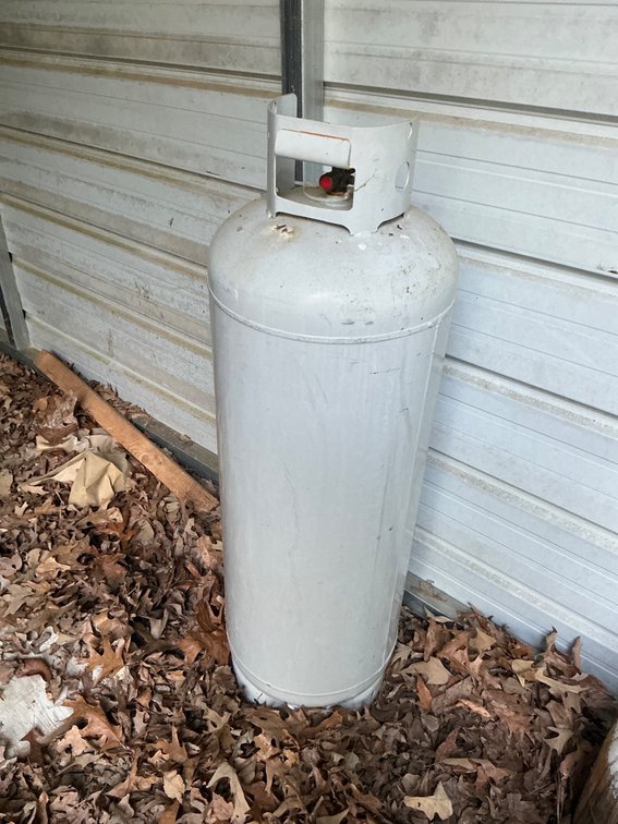 Mostly Full Propane Tank with Manchester Markings and 2018 Date Code