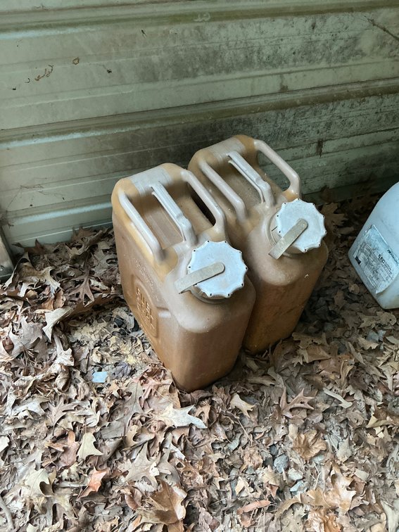 Empty Vintage Brown Fuel Storage Tanks