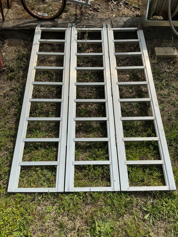Folding Aluminum Ramp Measuring 44.5 x 66 Inches