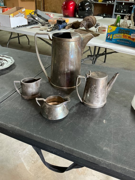 Silver-Plated Tea and Coffee Set by Sola and Zwanenburg, Rotterdam