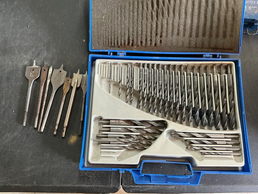  Drill Bit Set in a Blue Plastic Case