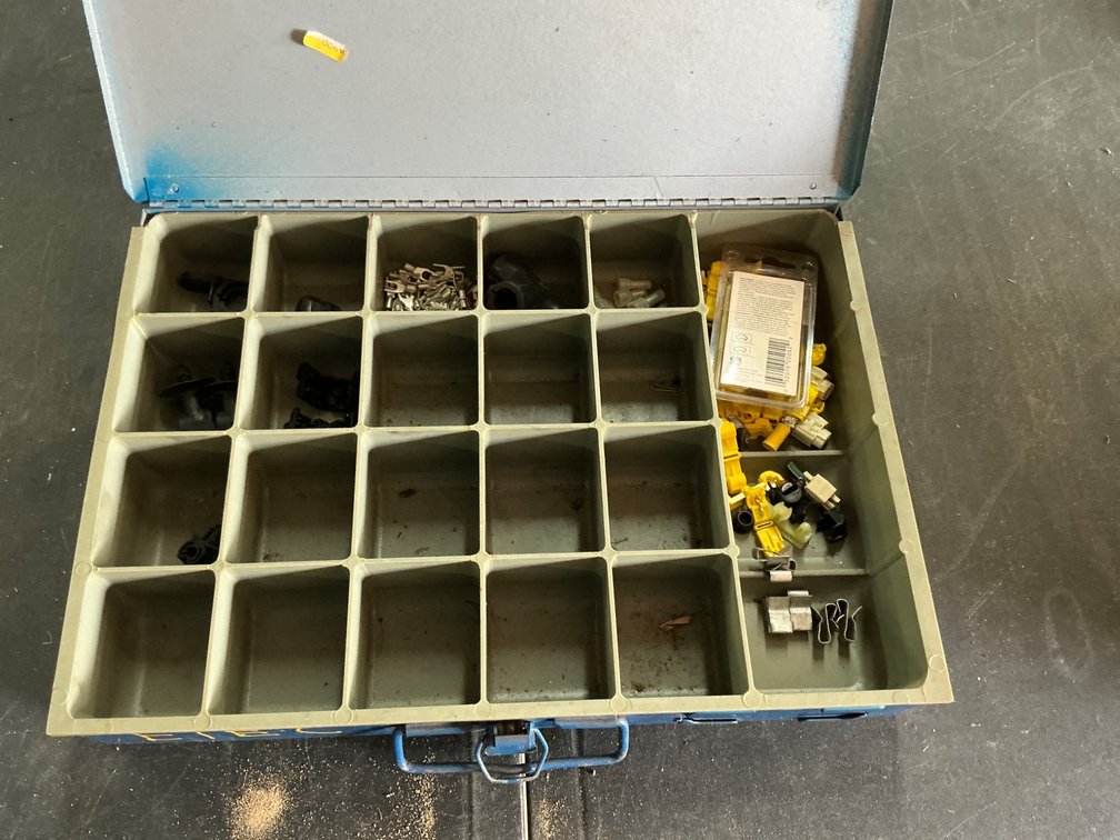 Metal Compartment Organizer With Miscellaneous Hardware