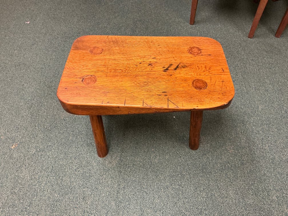 Wooden Rectangular Stool with Four Legs