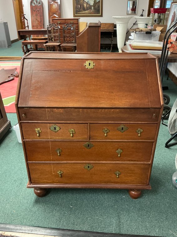 Wooden Secretary Desk with Hidden Storage