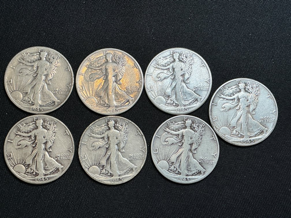 1945-D Walking Liberty Half Dollar $3.50 Face Value 