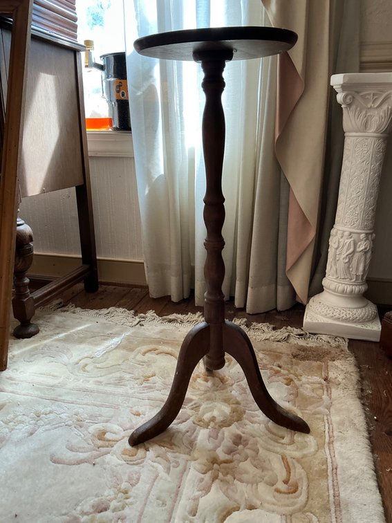29-Inch Wooden Plant Stand With Tripod Base
