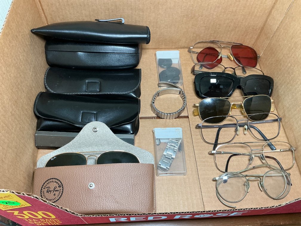 Collection of Assorted Eyewear and Accessories Including Ray-Ban Aviators