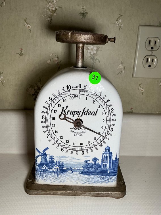 Krups Ideal Scale with Delft-Style Blue and White Design