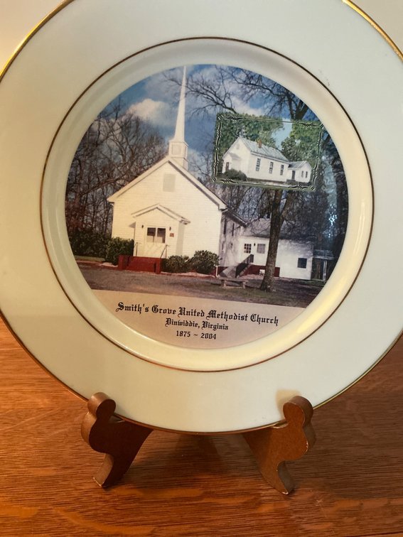 Commemorative Plate for Smith’s Grove United Methodist Church, Danville, Virginia