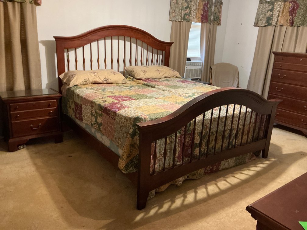 King Size Wooden Bed Frame with Headboard and Footboard