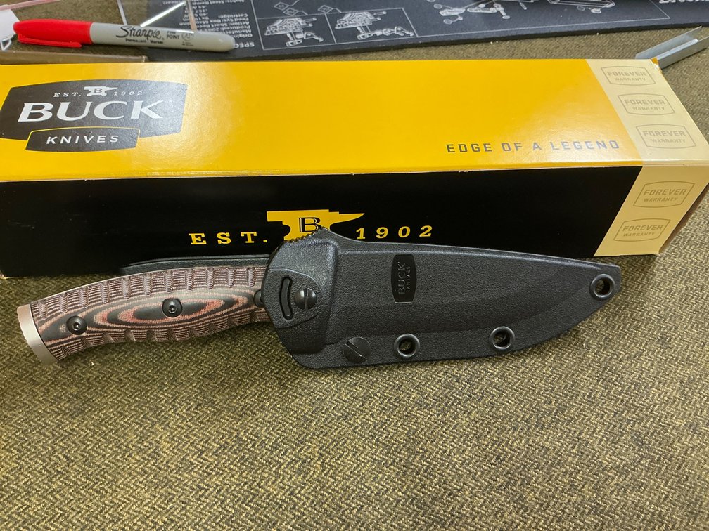 Buck Selkirk Small Knife With Sheath, New In Box