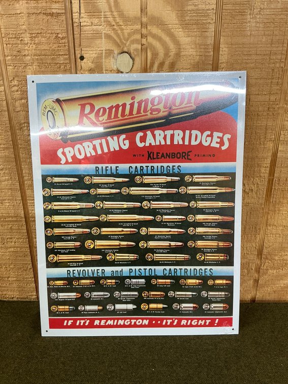 16×12.5 Remington Sporting Cartridges Reproduction Sign