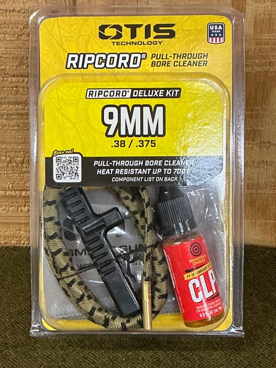 Otis Technology Ripcord Deluxe 9mm/.38/.375 Pull-Through Bore Cleaner Kit