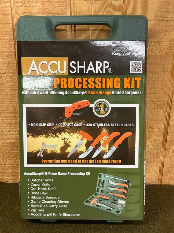 Accu-Sharp 9-Piece Game Processing Kit with Knife Sharpener