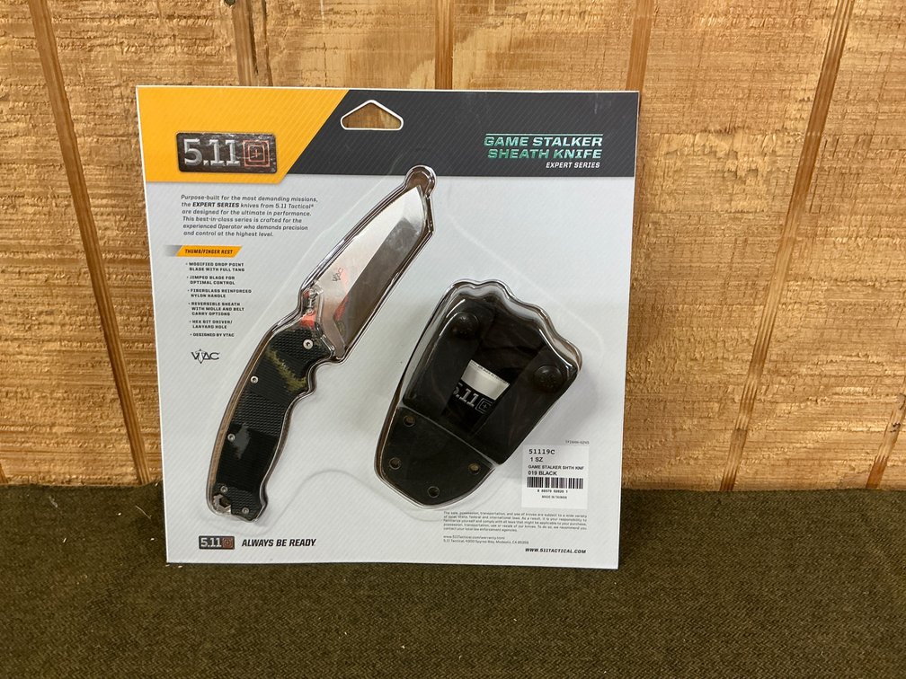 5.11 Game Stalker Expert Series Knife with Sheath in Original Packaging