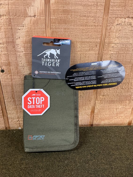 Tasmanian Tiger TT Wallet RFID in Olive with Cordura Fabric