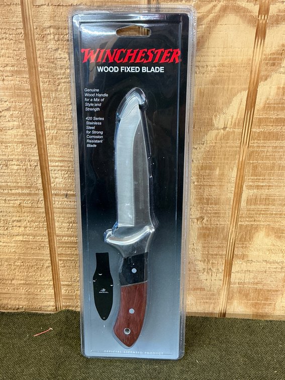 Winchester 420 Series Fixed Blade with Genuine Wood Handle