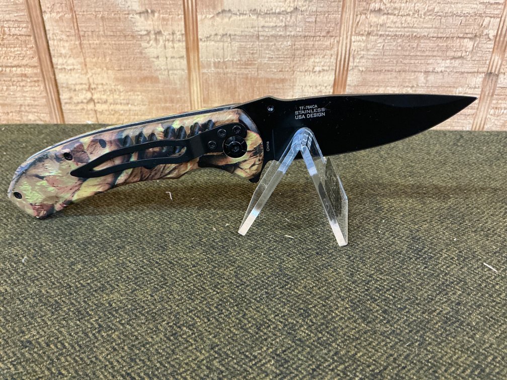 New Tac-Force A/O Linerlock Folding Knife with Outdoor Camo Handle