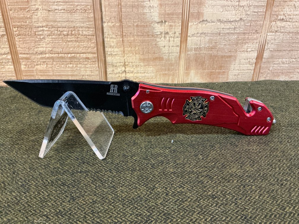 NEW Rough Ryder Fire Department Themed Tactical Knife