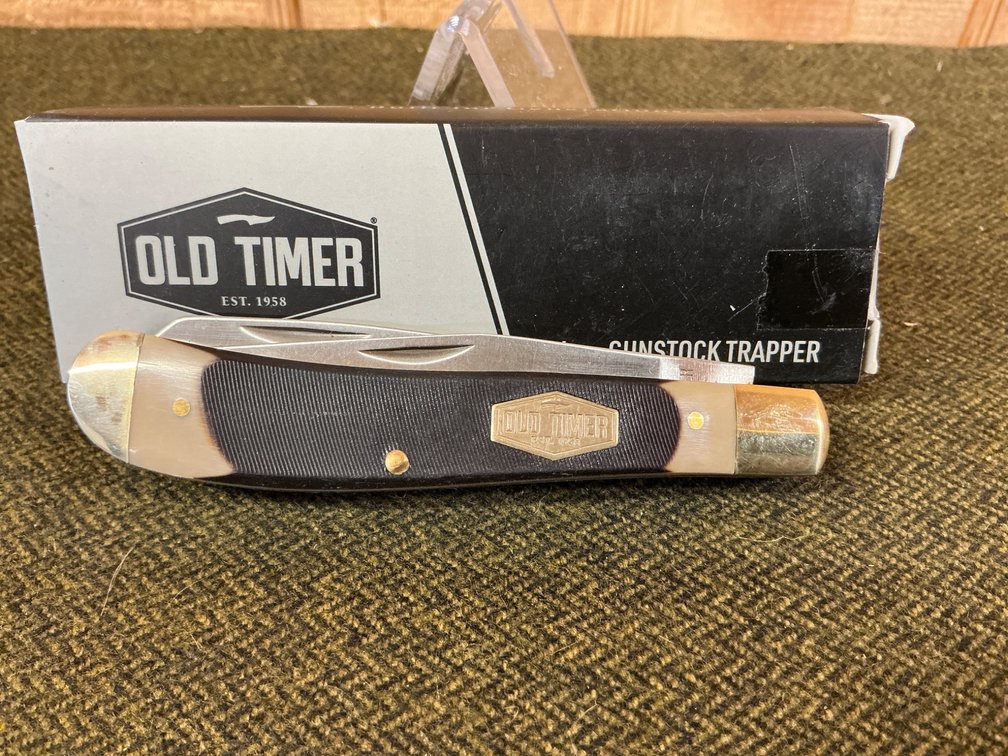 Old Timer 94OT Gunstock Trapper Folding Pocket Knife with Original Box