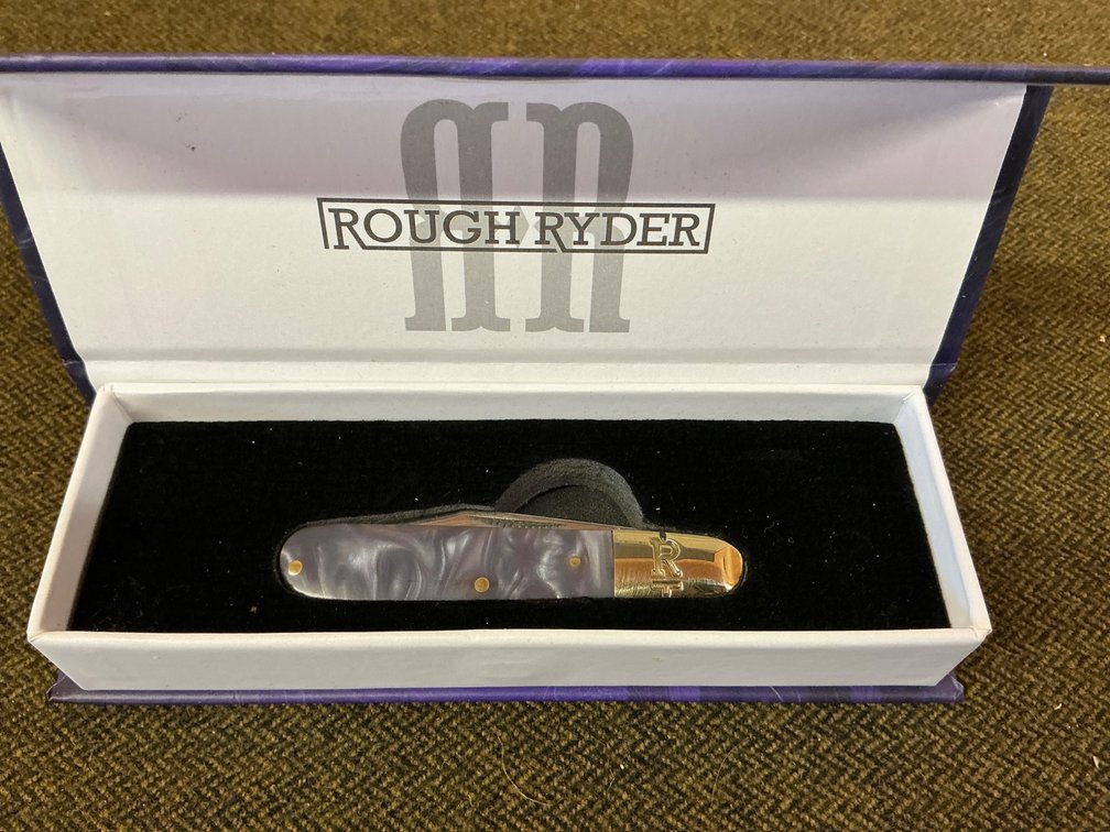 Limited Edition Rough Ryder Purple Swirl Pocket Knife