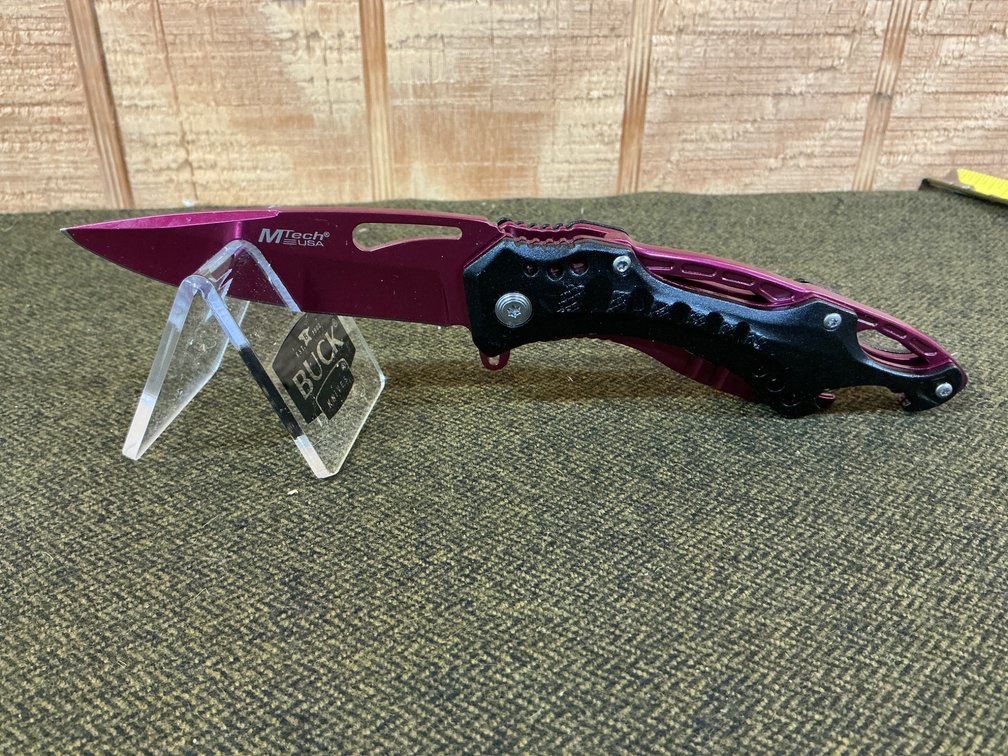 Ballastic Linerlock A/O Purple Tactical Knife with USA Design