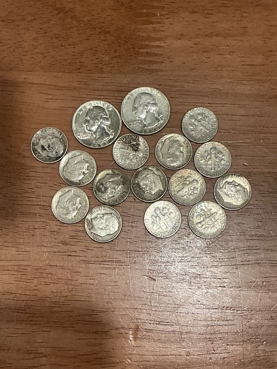 $1.90 Face Value 90% Silver US Coins from Various Denominations