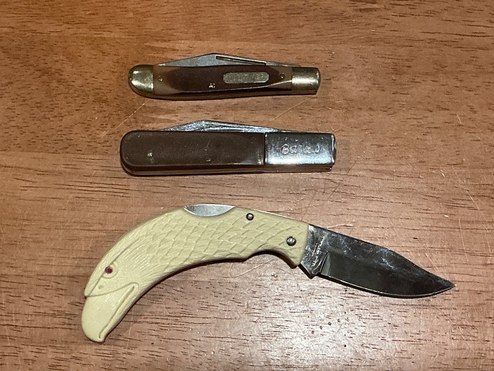 Three Vintage Pocket Knives Including Old Timer