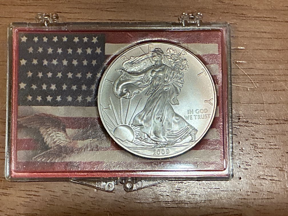 2009 American Silver Eagle 1 oz Coin in Display Case
