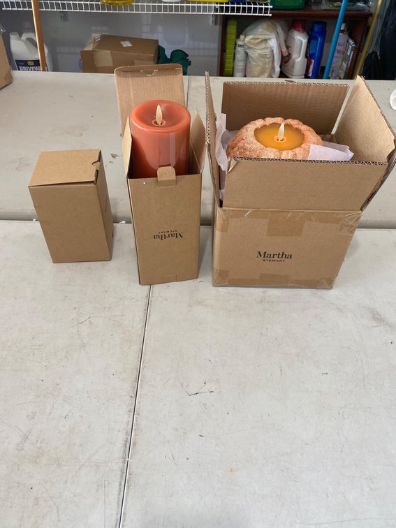 Decorative Flameless Candles Including Pumpkin-Shaped Design