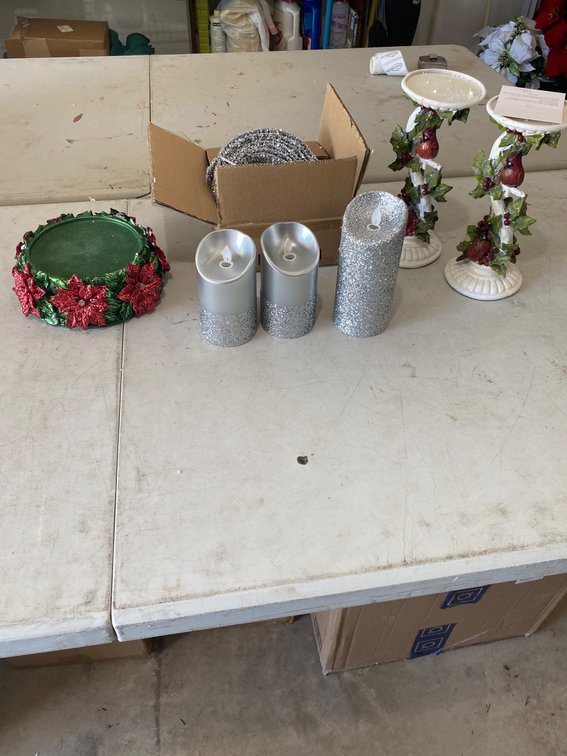 Holiday Decorations Featuring Candles, Candleholders, and Accents