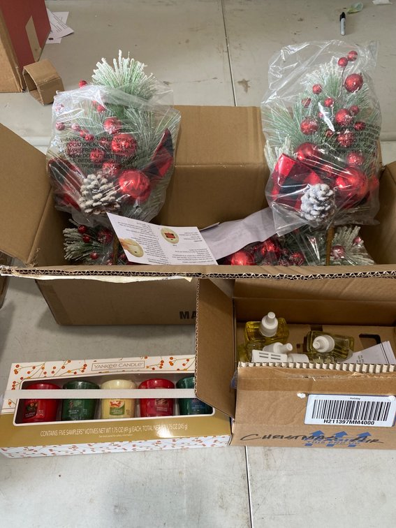 Holiday Decorations Including Garlands, Lights, and Scents