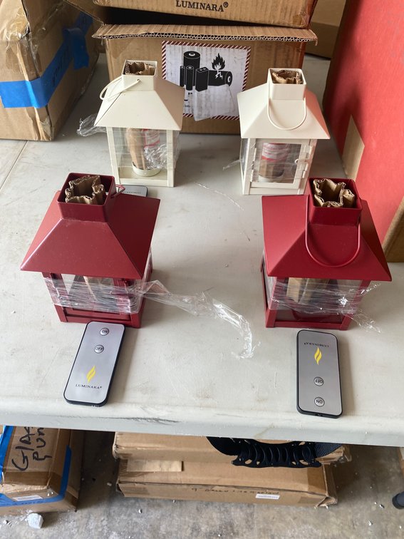 Four Decorative Lanterns with Remote Controls