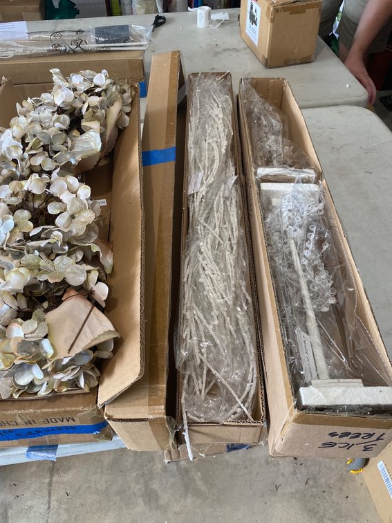 Decorative Arrangements and Lighted Branches