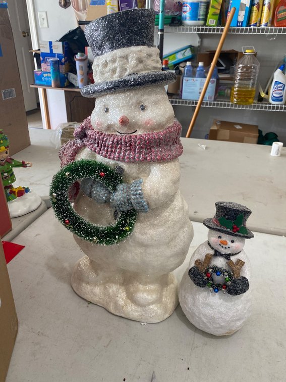 Festive Snowman Figurines with Holiday Accessories