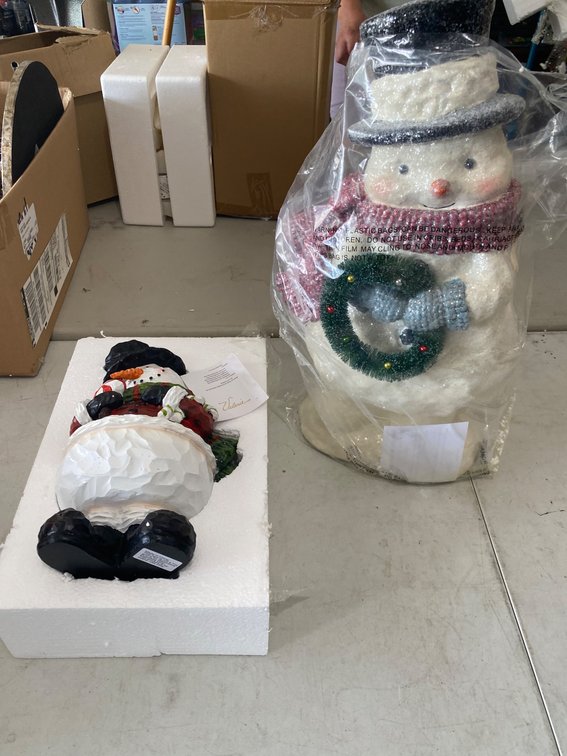 Decorative Snowman Figures with Accessories
