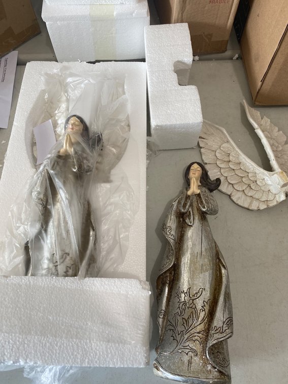 Handcrafted Praying Angel Figurines With Wing Accents