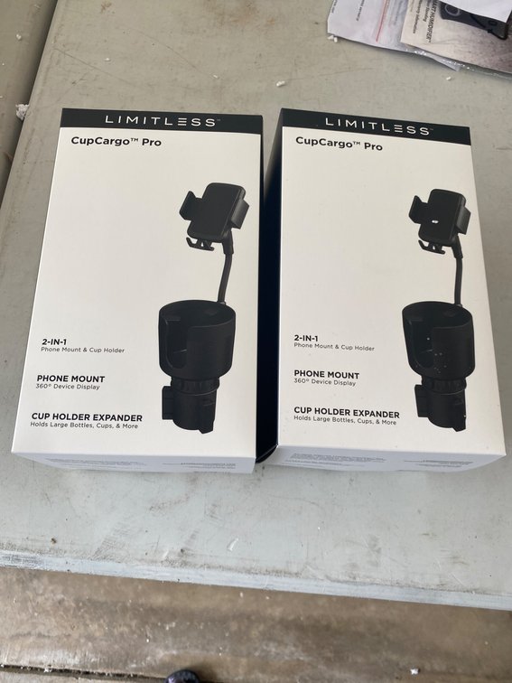 Limitless CupCargo Pro 2-in-1 Phone Mount and Cup Holder Expander Set of 2