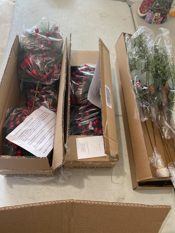 Artificial Greenery and Seasonal Decorations in Original Packaging
