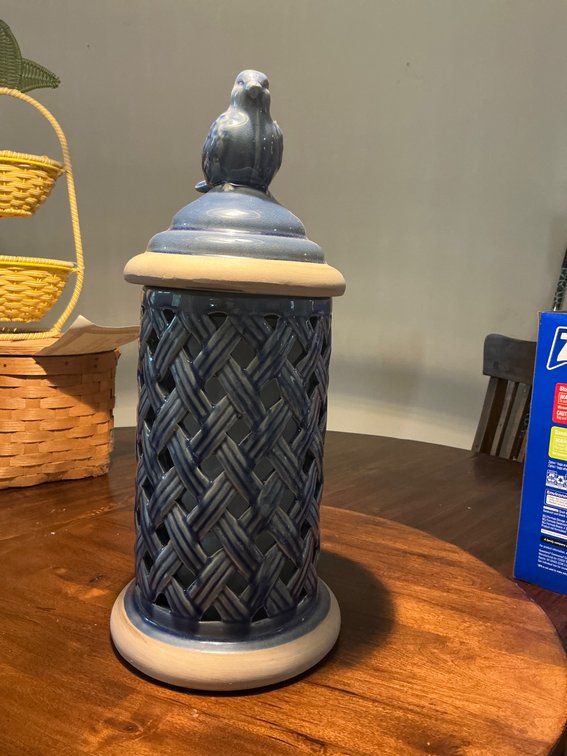 16-& 15 Inch Decorative Candleholders with Bird Finial Design